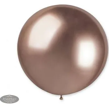 Balónek GoDan Balónek chromovaný 80 cm - lesklý růžovozlatý ( rosegold) 1KS
