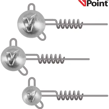 Rybářský háček Jigová hlavička Dragon V-Point Screw Head *: Jigová hlavička Dragon V-Point Screw Head 7,5g 4ks