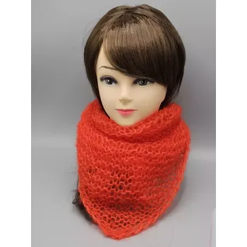 Šátek Ručně pletený šátek červený