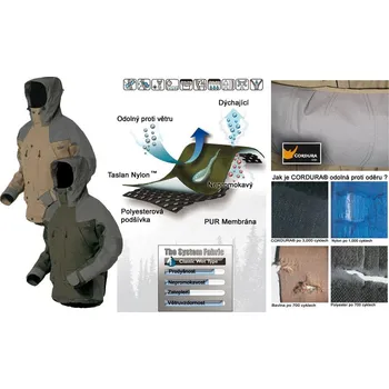 Rybářské oblečení Anderson GEOFF ® Bunda GEOFF Dozer 3 *: Bunda GEOFF Dozer 3 Velikost XXXL