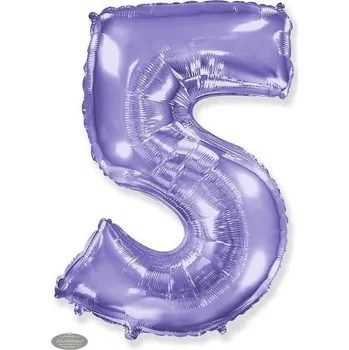 Balónek FLASHB Balón foliový číslice FIALOVÁ - LILA 102 cm - 5