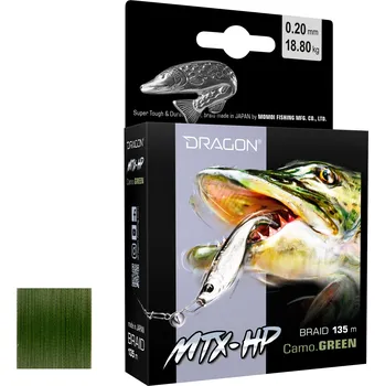 Šňůra DRAGON MTX-HP Camo Green 135m *: Šňůra DRAGON MTX-HP Camo Green 135m 0,10mm 8,60kg