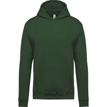Chlapecká mikina Dětská mikina s kapuci Kariban K477 Barva: Zelená lesní, Velikost: XXL 158/164