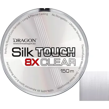 Šňůra DRAGON Silk Touch 8X Clear 150m *: Šňůra DRAGON Silk Touch 8X Clear 150m 0,18mm 18,40kg