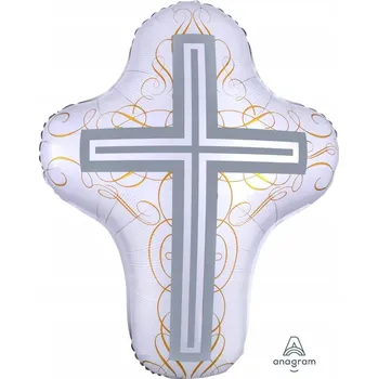 Balónek Fóliový balónek kříž svaté přijímání křest velký na helium