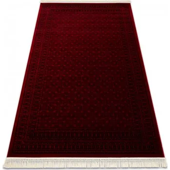 Koberec Makro Abra Kusový koberec klasický ORIENT 2958 bordó černý s třásněmi Rozměr: 100x200 cm