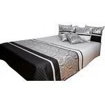 Přehoz na postel polyester 240 cm x 260 cm, odstíny šedé