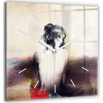 Hodiny Nástěnné hodiny Wallfluent hnědé 60 cm