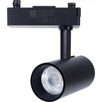 Lištový reflektor 10W LED 6500K černý, 1-fázový