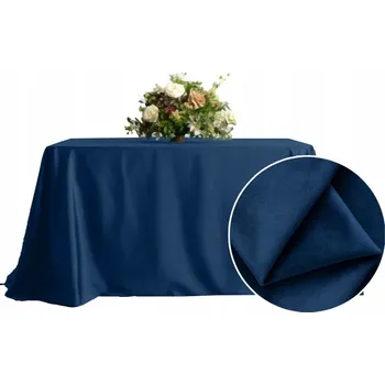 ubrus Ubrus MATNÝ VELUR tmavě modrý na stůl 230x230cm