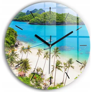 Hodiny Nástěnné hodiny Wallfluente zelené 30 cm