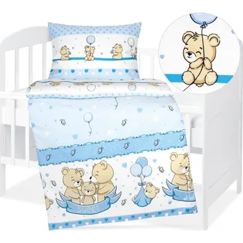 Povlečení Bellatex Dětské povlečení bavlna Agáta Bílá,Modrá