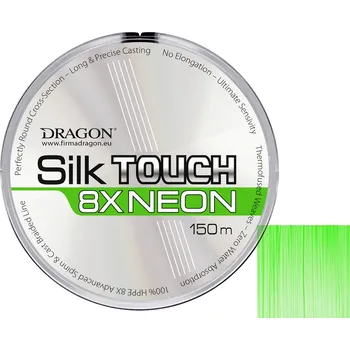 Šňůra DRAGON Silk Touch 8X Neon 150m *: Šňůra DRAGON Silk Touch 8X Neon 150m 0,08mm 6,45kg