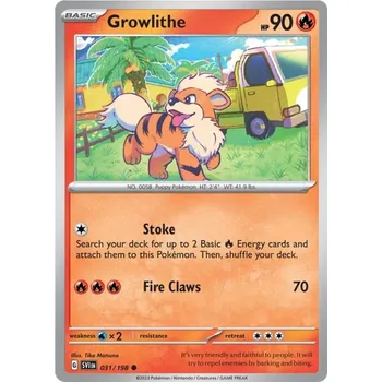 Sběratelská karetní hra Pokémon karta Growlithe 031/198
