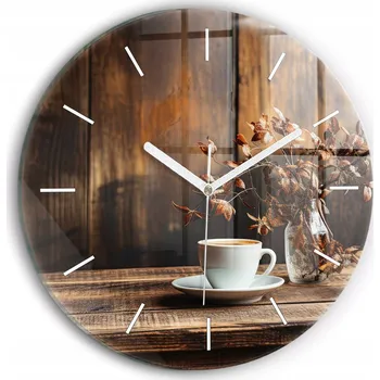 Hodiny Nástěnné hodiny Wallfluente hnědé 30 cm