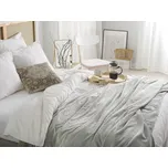 deka přikrývka šedá s bambulemi 150 x 200 cm na postel, pohovku, ozdobné doplňky Beliani