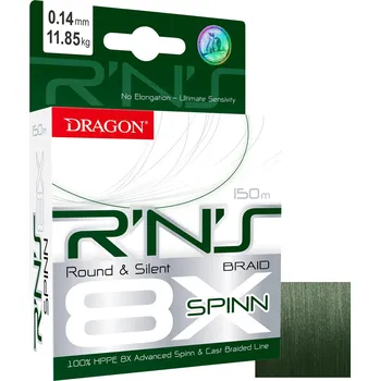 Šňůra DRAGON RNS 8X green 150m *: Šňůra DRAGON RNS 8x green 150m 0,25mm 22,90kg