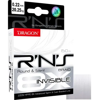 Šňůra DRAGON RNS 8X invisible 150m *: Šňůra DRAGON RNS 8x invisible 150m 0,08mm 5,90kg