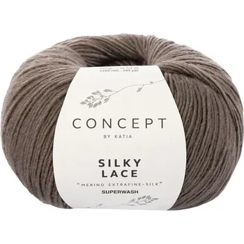 Příze Katia Silky Lace 150 Fawn Brown Pletací příze