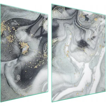 Obraz Skleněná ochranná deska na sporák 70x52 Mramor