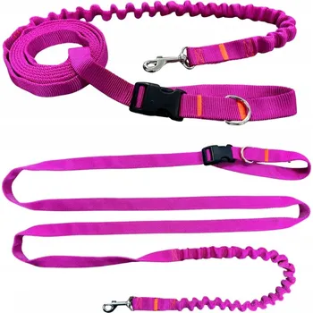 Vodítko pro psa Vodítko pro psa s amortizérem 280 cm FUKSJA Nastavitelné Sportovní Bederní pás