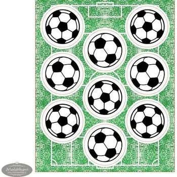 Jedlá dekorace na dort breAd. & edible Fotbalový míč - dekorace z jedlého papíru