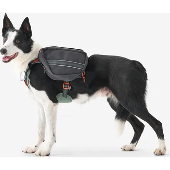 Postroj pro psa CAPERLAN Psí postroj na turistiku S ZELENÁ|ŠEDÁ
