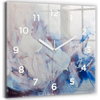 Hodiny Velké čtvercové nástěnné hodiny Abstrakce textura barvy 30x30 cm