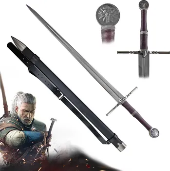Replika zbraně AF Dlouhý Zaklínačský meč/WITCHER - ocelový "SWORD ON HUMANS" s pevnou pochvou a popruhem!