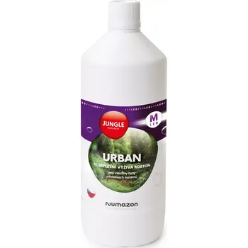Hnojivo Jungle in da box Urban MIKRO LED - 1L (Oproti Urban M pokrývá zvýšenou potřebu vápníku a hořčíku, zároveň zachovává ideální poměr mikroprvků. Používáme vždy se složkami A a B, ale nevyžaduje již další suplementy Ca a Mg (CalMag).)