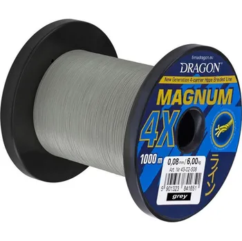 Šňura DRAGON Magnum 4X grey 0,20mm 17,00kg *: Šňura DRAGON Magnum 4X grey 0,20mm 17,00kg 100m