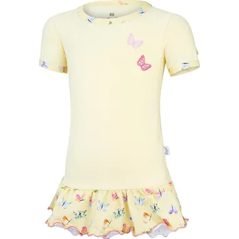 Kojenecké šaty Little Angel Tunika tenká Outlast® - sv.žlutá/motýlci Velikost oblečení: 104