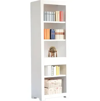 Knihovna Knihovna Tecky bílá (Akácie s kartáčovaným povrchem)