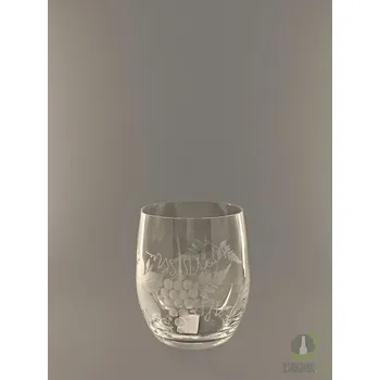 Sklenice Skleničky ryté - motiv hrozen 6ks BOHEMIA Crystal