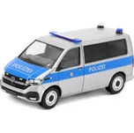 Volkswagen T6.1 Polizei 1:87 šedá metalíza - Herpa VW T6 1 Policie - sběratelský model 1/87