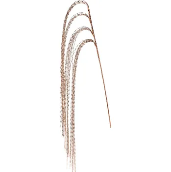 Vánoční dekorace Stéblo s pramínkama 120 cm, měděná barva