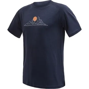 Pánská móda Sensor Merino Blend Moon - Pánské triko s krátkým rukávem Deep Blue XL