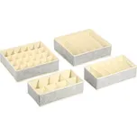 MSV sada 4 ks prodyšných úložných boxů s přihrádkami