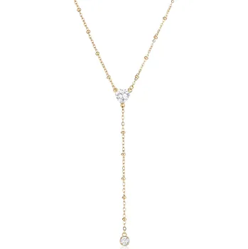 Módní doplněk S'Agapõ Romantický pozlacený náhrdelník s kubickými zirkony Dazzly SDZ134 + 2 měsíce na vrácení zboží