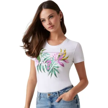 Dámská móda GUESS CN SS LEAF TRIANGLE W5GI07J1314 G011 L Velikost: S