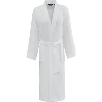 Pánský župan Soft Cotton Vaflový unisex župan PIQUE, Bílá, 210 g / m², Česaná prémiová bavlna 100%, Dlouhý - vel. M