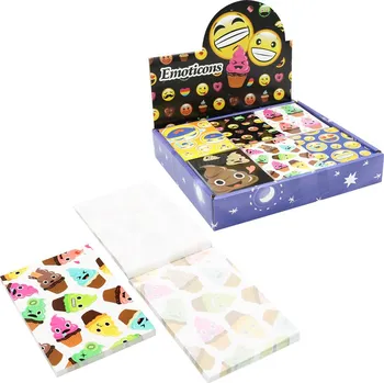 Blok trhací s potiskem 59x83 mm, 40l. - Emoticons