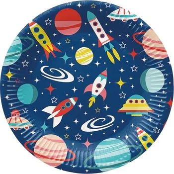 Talíř Papírový talíř PAW Eco 23 cm Space / 8 ks