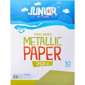 Papír pro tiskárny Dekorační papír A4 10 ks světle zelený metallic 250 g