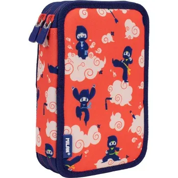 Penál Penál 2-patrový/plněný MILAN Ninjutsu special, červený