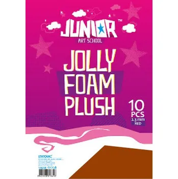 Dekorační plyš A4 EVA 10 ks hnědý tloušťka 2,3 mm