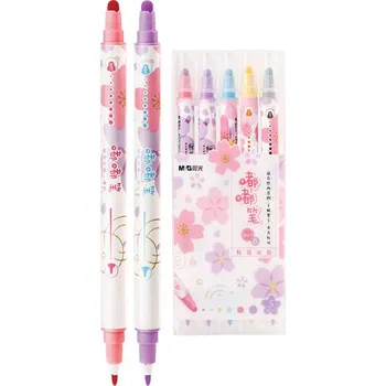 Oboustranný popisovač M & G v peru Sakura základní barvy - sada 5 ks