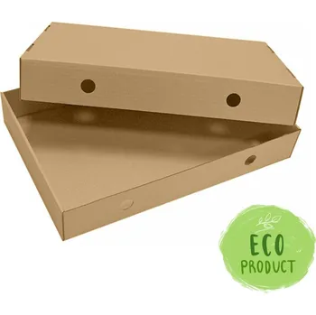 Jednorázové nádobí Krabice dvoudílná 54 x 37 x 9 cm (vlnitá lepenka)