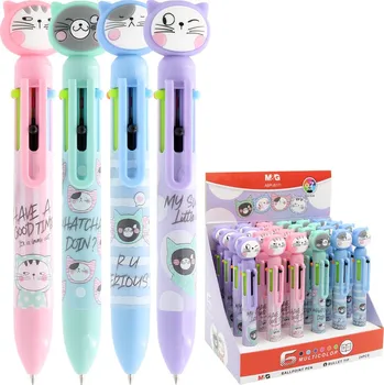 Pero kuličkové M&G So Many Cats Pastel 6 v 1 (4 designy)