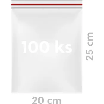 Potravinová fólie Rýchlouzatváracie vrecko (LDPE) transparentné 20 x 25 cm [1000 ks]